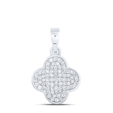 1/5CTW-DIA NK GIFT CLOVER PENDANT